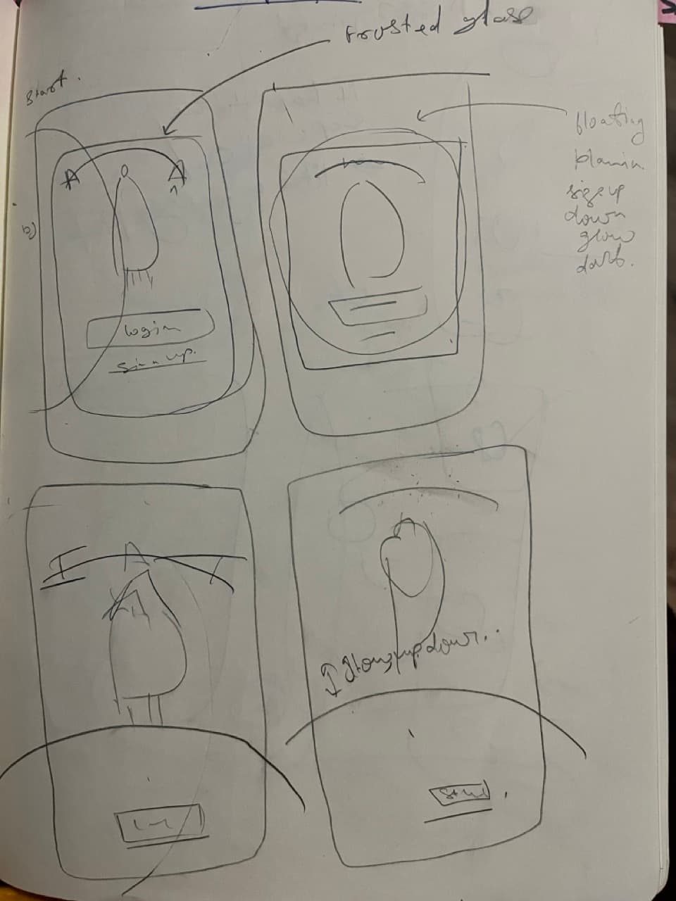Pen-and-paper layouts.