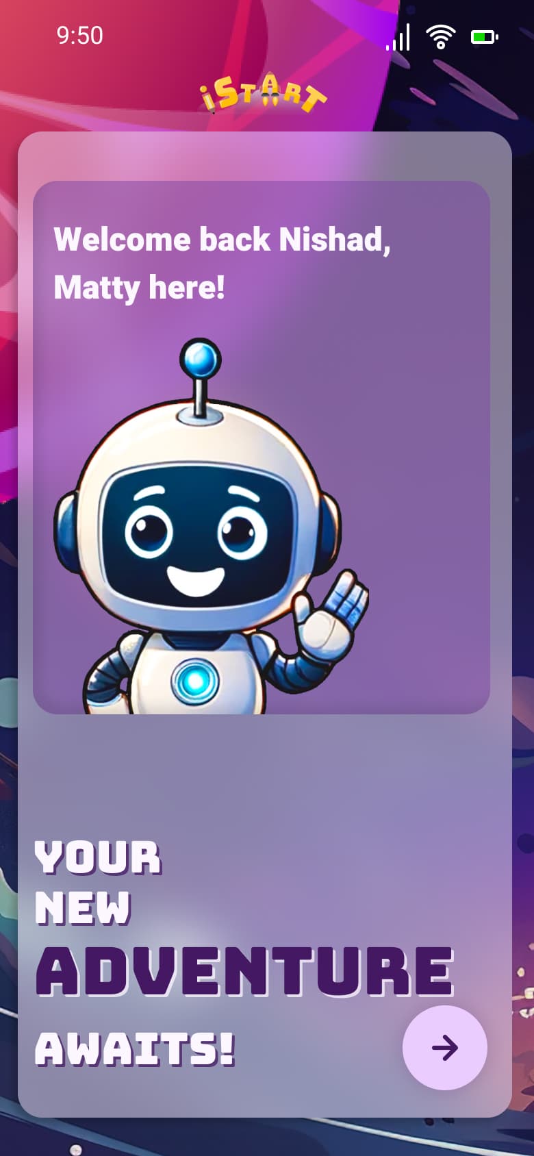 Welcome, with Matty's first hello