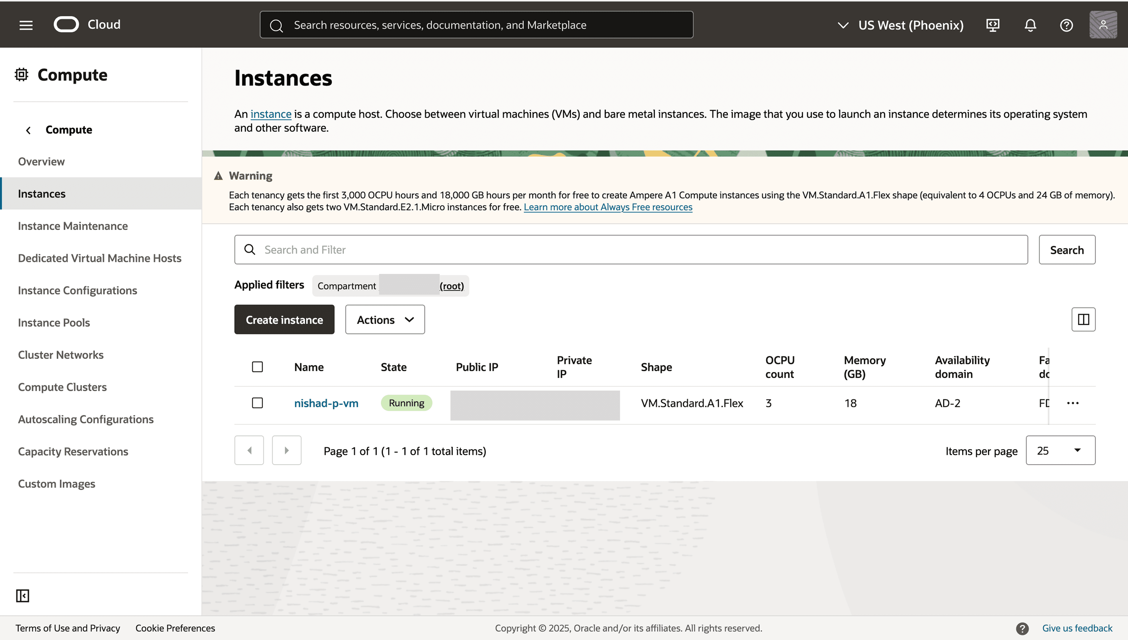 The whole service on one Oracle Cloud free-tier machine.